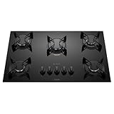 Cooktop 5 Bocas Preto com Mesa de Vidro Atlas U Top Bivolt