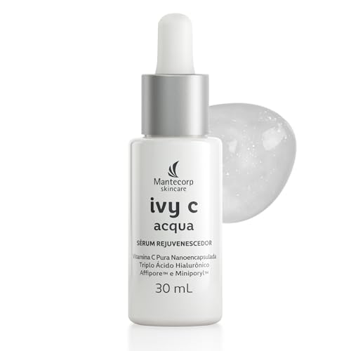 Sérum Rejuvenescedor Facial Ivy C Acqua – 30ml – Vitamina C Pura – Hidratação Tripla e Controle de Oleosidade – Mantecorp