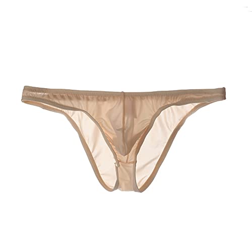 COMLIFE Men's Low Waist Panties Breathable Ice Silk Bulge Pouch Bikini Briefs Underwear Underpants3