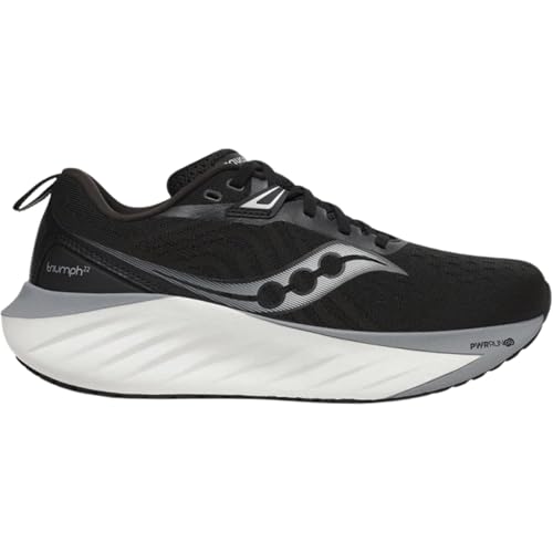 Image of Saucony Women's Triumph 22 Sneaker, Black /White, 6