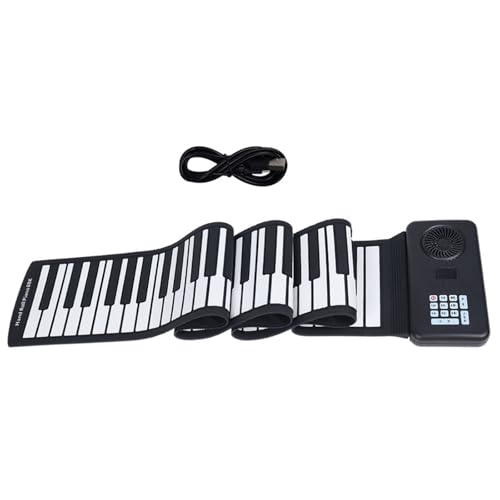 Plegable Portátil Piano Electrónico 88 Teclas Ruedas Piano Silicona Teclado Handroll Portátil Piano Para Los Amantes De La Música