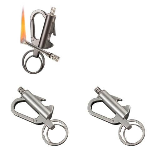 2PC Feuerzeug mit permanentem Streichholz und Infinity Funktion, mit Multitool Schlüsselanhänger Flaschenöffner, wiederverwendbares, wasserdichtes Streichholz, für Outdoor Camping (Silber) 2PC Feuerzeug mit permanentem Streichholz und Infinity Funktion, mit Multitool Schlüsselanhänger Flaschenöffner, wiederverwendbares, wasserdichtes Streichholz, für Outdoor Camping (Silber)