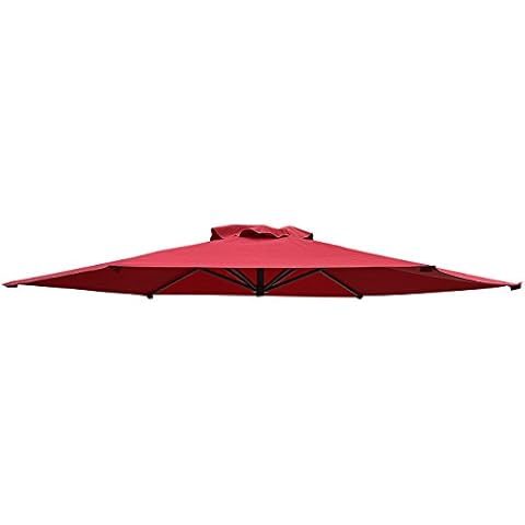 BenefitUSA Umbrella Canopy Cover Replacement Top Canopy for 9ft 6ribs Patio Umbrella (Burgundy) Cover