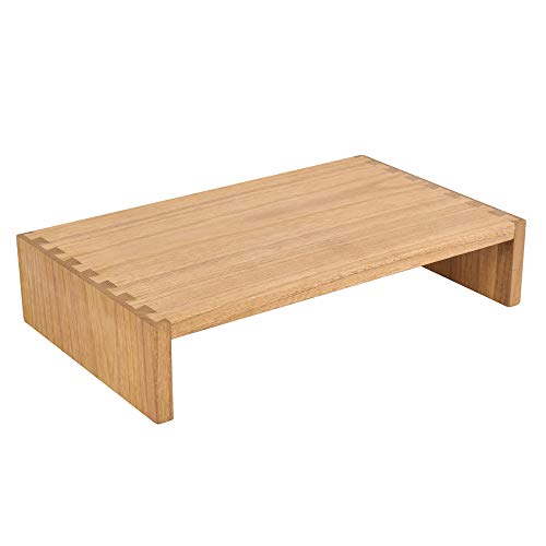 Kirigen Monitor Stand Wooden -Desk Stand Wood for Computer/Laptop/TV Printer - Monitor Arms & Stands Desk Riser for Office Organizers - Desktop Workspace Platforms Stands (39,Natural)