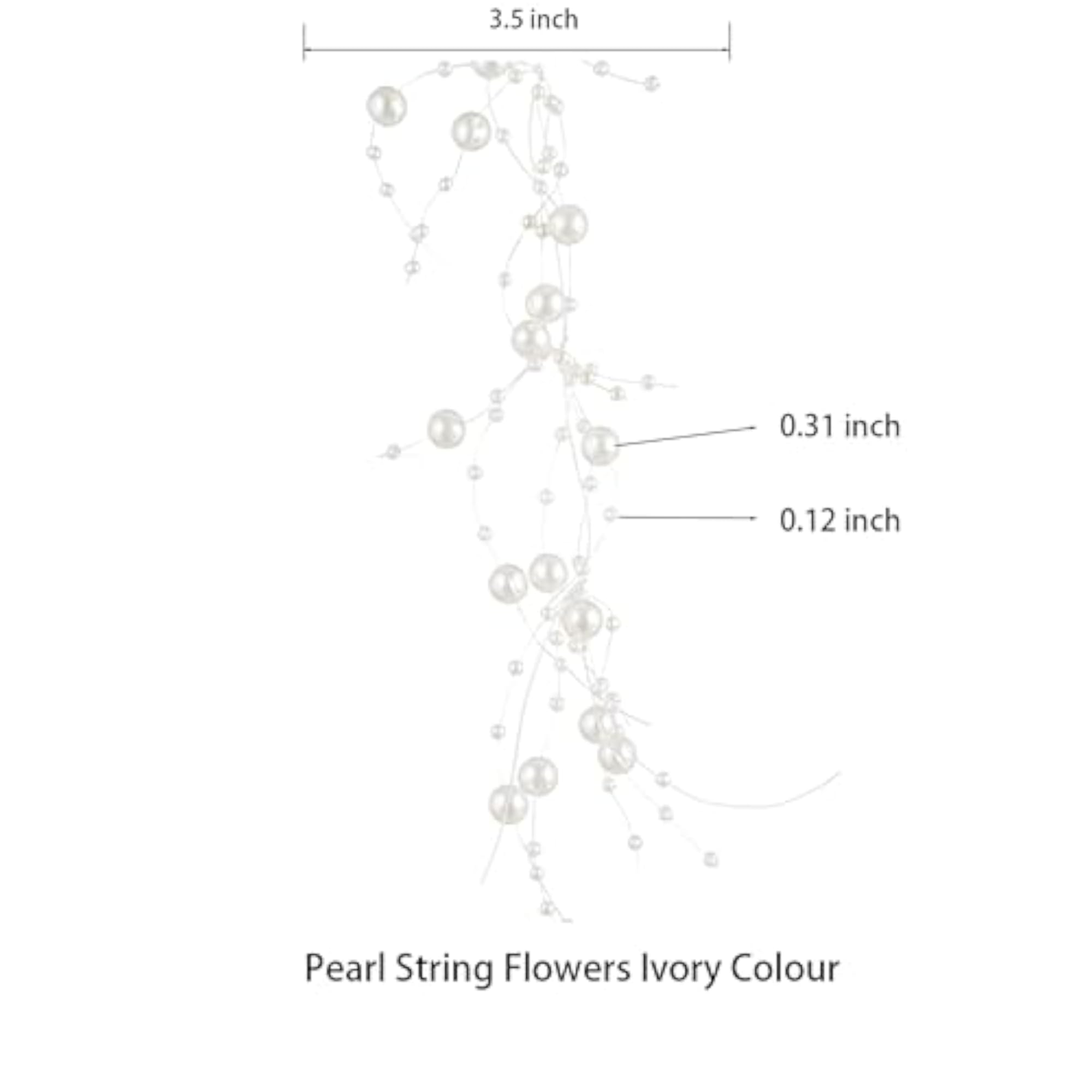 Pearl String Spool Roll for Floating Candles, Ivory