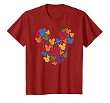 ディズニー ミッキーマウス アイコン レトロ レインボー Tシャツ