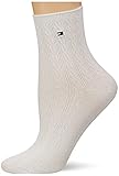 Tommy-Flaggendetail Tommy Hilfiger Womens Cable Sparkle Women\'s Short Sock, Snow White, 39/42