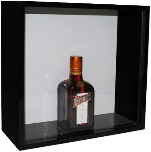 A Shadow Box Display Case 13x13x5'' Picture Frame Memory Wooden Black Box Hanging w Clear Acrylic Slide Cover