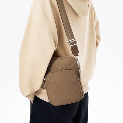 Quilted Crossbody Bag Small Women Shoulder Bags Purses Handbag Backpack Puffer Soft Fashion Design Magnetic and Zipper Pocket2