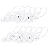 BAKVOS Clothes Pins Clothes Hangers Clothes Pegs White with Rope 12 Pack