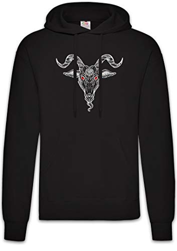 Sweat à capuche Baphomet Head Urban Backwoods noir gothique pour sweat-shirt