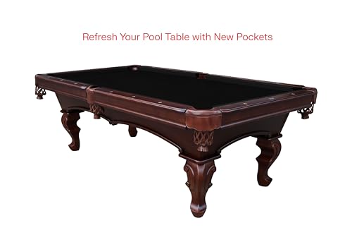 Joy's Billiard Pool Table Pockets, Leather Pool Table Pockets, Billiard Pockets, Made of Real Leather, Classic Smooth Shield, Walnut Color, Set of 6 - Image 6