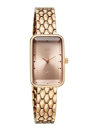 Image of Fastrack Vyb Aurora with Quartz Analog Rose Gold Dial Rose Gold Alloy Strap Watch for Girls - FV60128WM02W