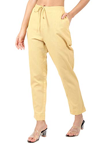 Image of Muffly Women's Cotton Flex Solid Straight Trouser