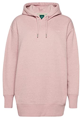 Superdry Damen Sweatkleid mit Logostickerei aus Bio-Baumwolle La Zart Pink Meliert XS/S