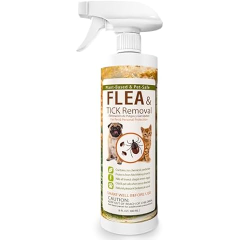 EcoVenger Flea & Tick Removal Spray 16oz for Dogs and Cats, Protects from Fleas, Mites, Ticks & Mosquitoes, eliminates+ Repels+ Housekeeping, Indoors/Outdoors, Plant-Based Formula Safe for Pets & Kids Cover