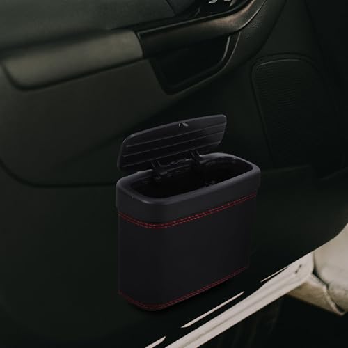 Bote de basura para coche con tapa papelera impermeable para puerta de automovil 6