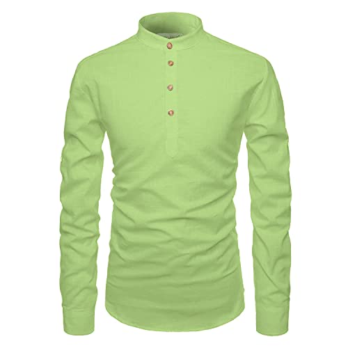 Image of Cotton 4 Button Kurta For Men