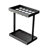 KPHYMOD Paragüeros Paragüero para Entrada, Organizador De Paraguas De Metal Independiente con Gancho Y Bandeja De Goteo, Capacidad para 15 Paraguas.