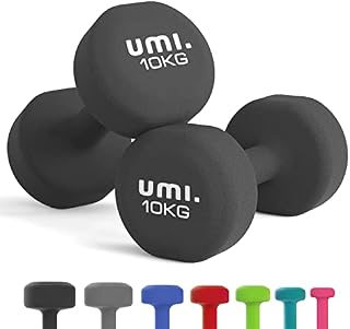 Amazon Brand - Umi - Neoprene Dumbbell Weights Home Gym Fitness Dumbbell Set 1Kg 2Kg 3Kg 4Kg 5Kg 8kg 10kg (pair)