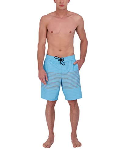 Spyder Men's Standard Quick Dry Board Short Lightweight Stretch Stripe 9" Swim Trunk, Splash, X-Large #TOP4