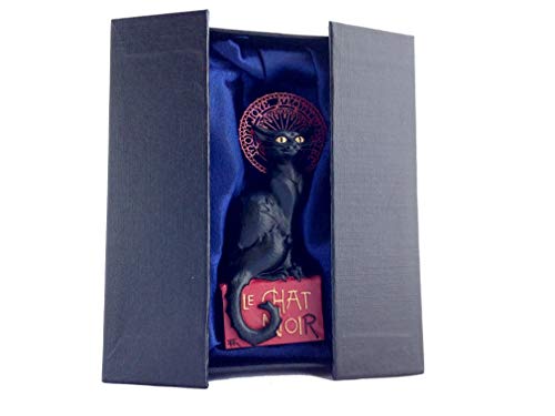 Museum Kollektion Le Chat Noir - Steinlen Figurine, Hand-Painted Resin, Black, Art Nouveau, Tabletop, Figurine - Image 4