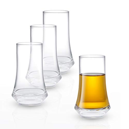 Joyjolt Cosmos Collection Crystal Shot Glass – Set Of 4 Modern Shot Glasses – Tequila Shot Glasses With 2.5 Oz Capacity – Premium Crystal Shot Glasses – Heavy-Base Housewarming Shot Glasses #TOP1