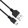 Smays Mini USB Cable 3ft 10-Pack Bulk, Mini-B Charger Cord Black