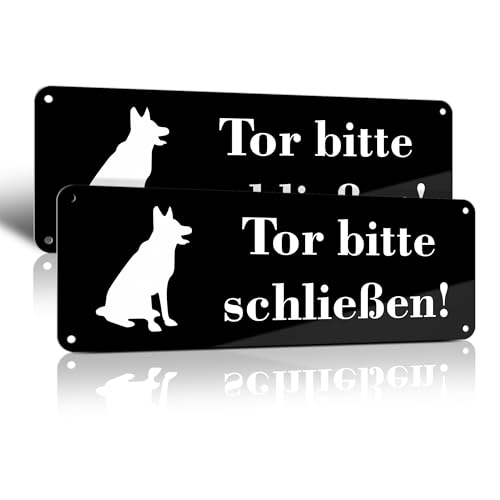TAKULA Vorsicht - Cartello di avvertimento per cani, per la porta, si prega di chiudere la porta, segnale di avvertimento, per la porta del cane, 25 x 9 cm