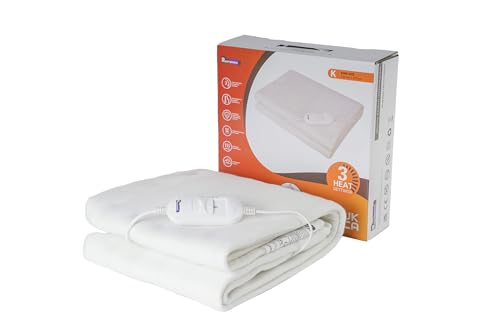 rejuvopedic King Electric Blanket Heated Underblanket 3 Heat Settings, Easy Fit, Machine Washable