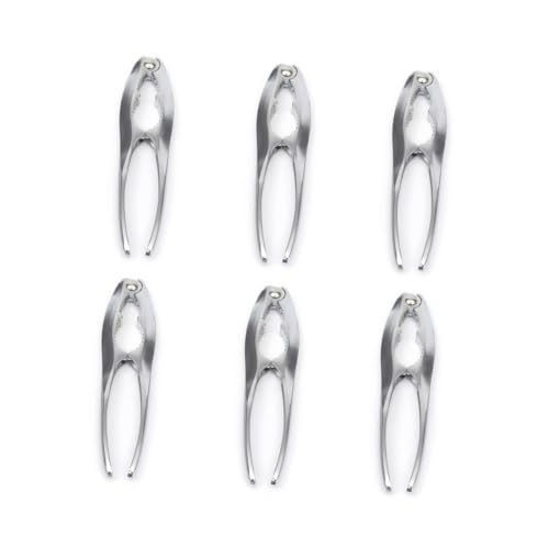BIUDECO 6 Piezas Herramientas para Mariscos de Nueces y Langosta de Aleación de Zinc Resistente con Tenedores Inoxidable Pinzas para Cangrejo y Mariscos Fácil de Usar y Limpiar para Cocina
