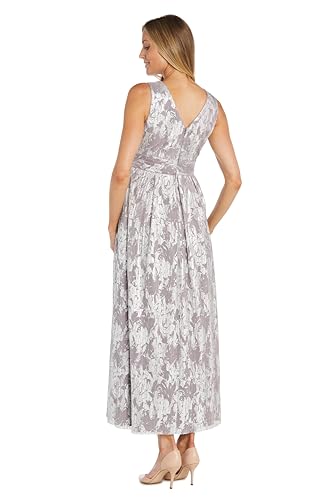 Image of Womens Long Metallic Printed Gown
