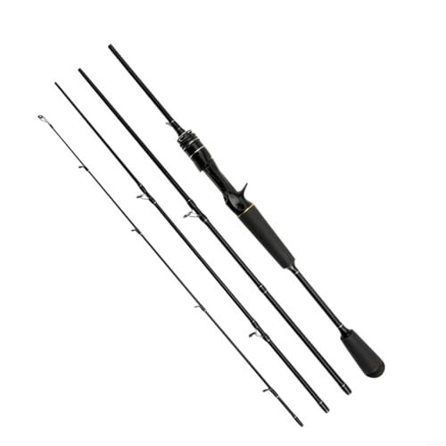 HOHOVYVY Fishing Rod with Bait, 1.8/2.1 m Travel Fishing Lure Rod 4 Section Power Spinner Casting Ultra Short Poles (A) - Image 6