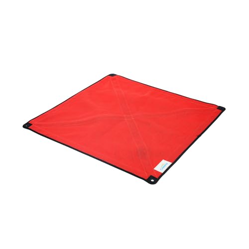 Coolaroo On The Go Cooling Elevated Dog Bed Replacement Cover, Portable for Travel & Camping, Collapsible for Storage, Medium, Red