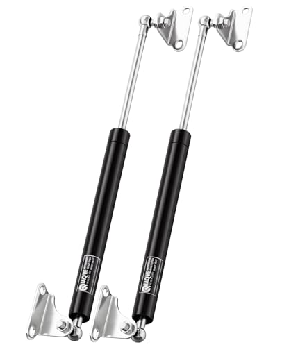 36Inch 100Lbs/445N Gas Struts Springs Shocks Lift Support with L-Type Mounts for Boat Cover RV Bed Storage Heavy Duty Toolbox Lid Trash Bin Bench Cabinet Trap Door Trailer Floor Hatch 2pcs by IAQWE