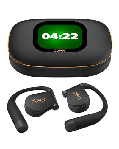 Image of Cleer ARC 5 Open Ear Earbuds with Hooks, Dolby & THX Spatial Audio, 60H Playtime, Fast Charging, Waterproof, Earbuds Wireless Bluetooth, Running Headphones, Water-resistant Open Ear Headphones - Black
