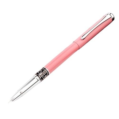 Stylo-plume de luxe en métal rose avec plume extra fine de 0.38 mm