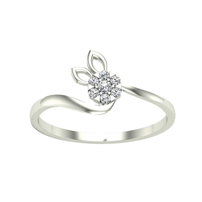 Image of DISHIS 14K Yellow /White /Rose Gold Diamond Flower Ring for Women