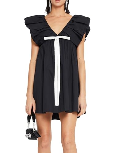 Image of Women's Summer Dress Floral V-Neck Sleeveless Casual Mini Dress Sundress