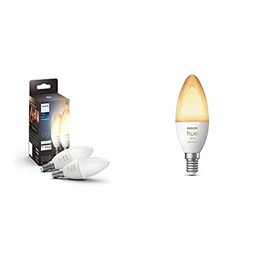 Ampoules E14 Philips Hue connectées Bluetooth White Ambiance 5,2 W lot de 3
