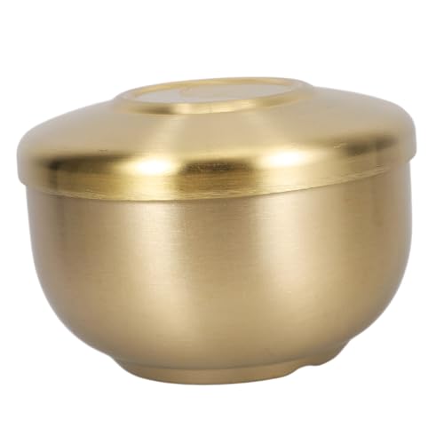 Cabilock Korean Unbreakable Stainless Steel Rice Bowl with Lid Multi Function Kitchen Supply for Soup Rice Snacks Heat Resistant Design for Home Use