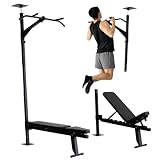 TEDDY WORKS KENSUI kaku model1 懸垂マシン チンニングスタンド 天井 折りたたみ 日本製 コンパクト 懸垂台 耐荷重130kg ぶら下がり健康器 チンニング 懸垂バー (04.ﾌﾞﾗｯｸ /model1/ﾄﾚｰﾆﾝｸﾞﾍﾞﾝﾁ付)