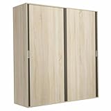 amuéblate online Armario Modelo Indiana para Dormitorios de Matrimonio o Individuales, Madera, Cambria-Grafito, 180 cm (Ancho) x 208 cm (Alto) x 55 cm (Fondo)