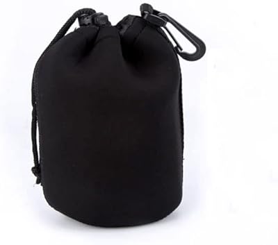 Neoprene Camera Lens Pouch, Protective Case Bag Soft Water Resistant Camera Lenses Pouch Bag Travel Carry Storage Case Shell (M)