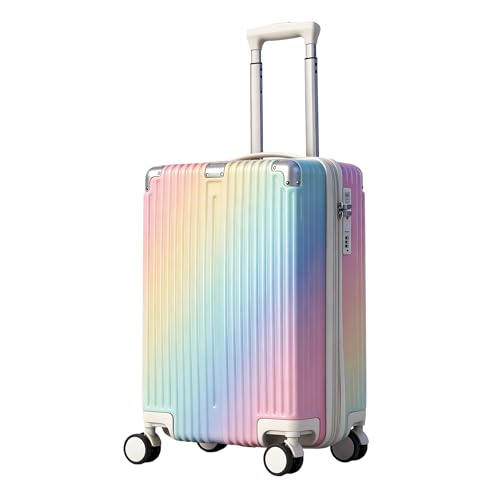 Image of 20 Inch Carry On Luggage with Spinner Wheels,PC Expandable Hard Shell Suitcase with USB Port,Lightweight Travel Luggage Airline Approved for Men Women (Colorful)