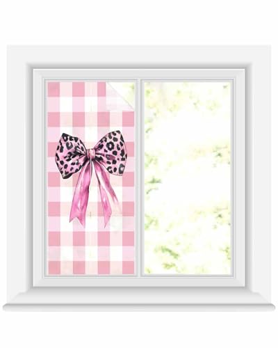 Película de privacidad para ventana con diseño leopardo rosa 19.6"x39.3" miniatura 2