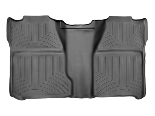 WeatherTech Custom Fit FloorLiners for Silverado 2500HD/3500HD, Sierra, Sierra 1500, Sierra 2500HD/3500HD, Silverado, Silverado 1500-2nd Row (440660), Black