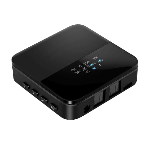 Image of Cubetek 2 in 1 Bluetooth Transmitter & Receiver Adapter V5.2, with Digital Optical /TOSLINK /SPDIF, 3.5mm Aux Connect, for TV /PC /iPod /Car Stereo, AptX HD /Low Latency, Model: BT-B20