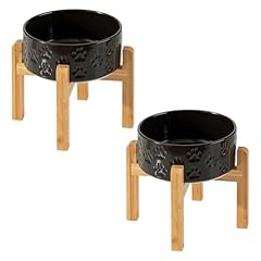 Double Bowls + Double Stands - Black