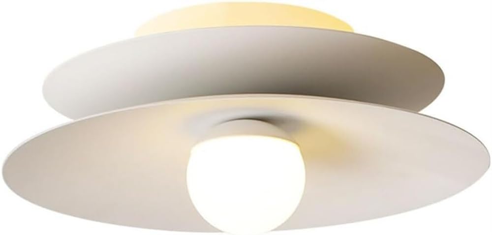 LONGDU Modern Scandinavian Flush Mount Ceiling Lamp Unique Elegant Ceiling Lampshade Iron Metal Wall Spotlight, for Living room Dining room Study Villa Bedroom Corridor Children's room Hall Entryway (
